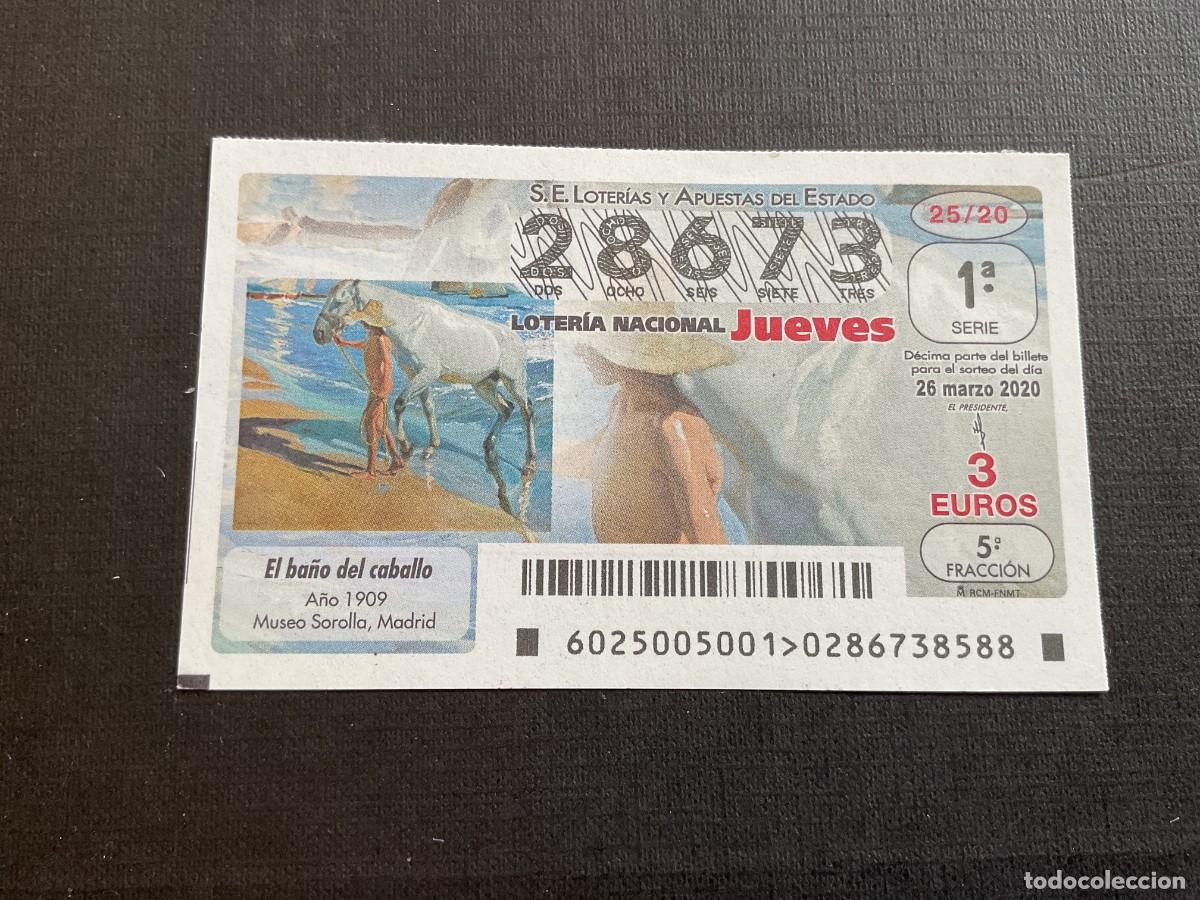 National Spanish Lottery: DECIMO LOTERIA JUEVES N&ordm; 28673 SORTEO 25 A&Ntilde;O 2020