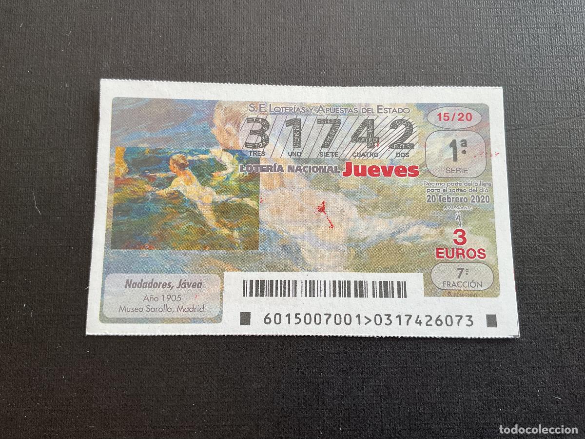 National Spanish Lottery: DECIMO LOTERIA JUEVES N&ordm; 31742 SORTEO 15 A&Ntilde;O 2020
