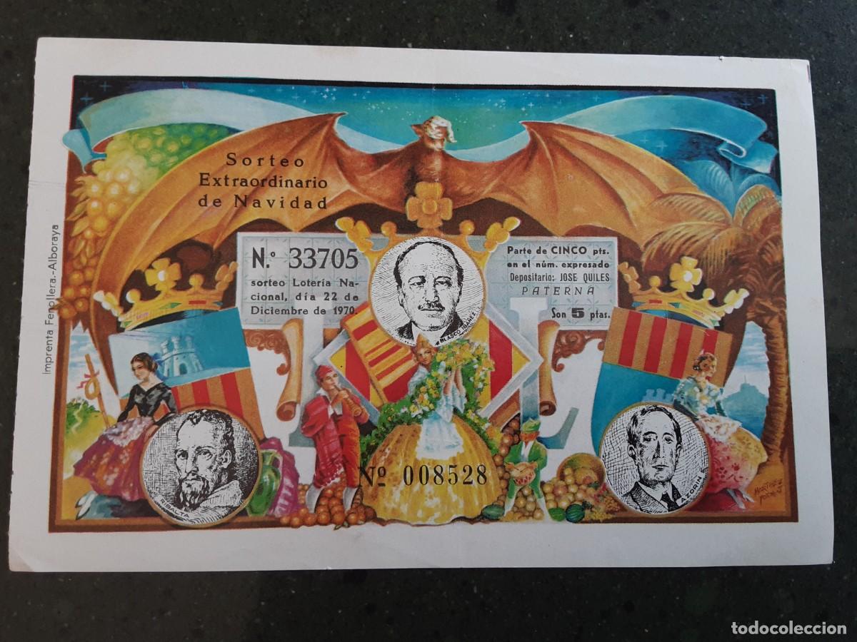 National Spanish Lottery: LOTERIA NACIONAL SORTEO 22 DE DICIEMBRE DE 1970, ESCENAS TIPICAS VALENCIANAS.