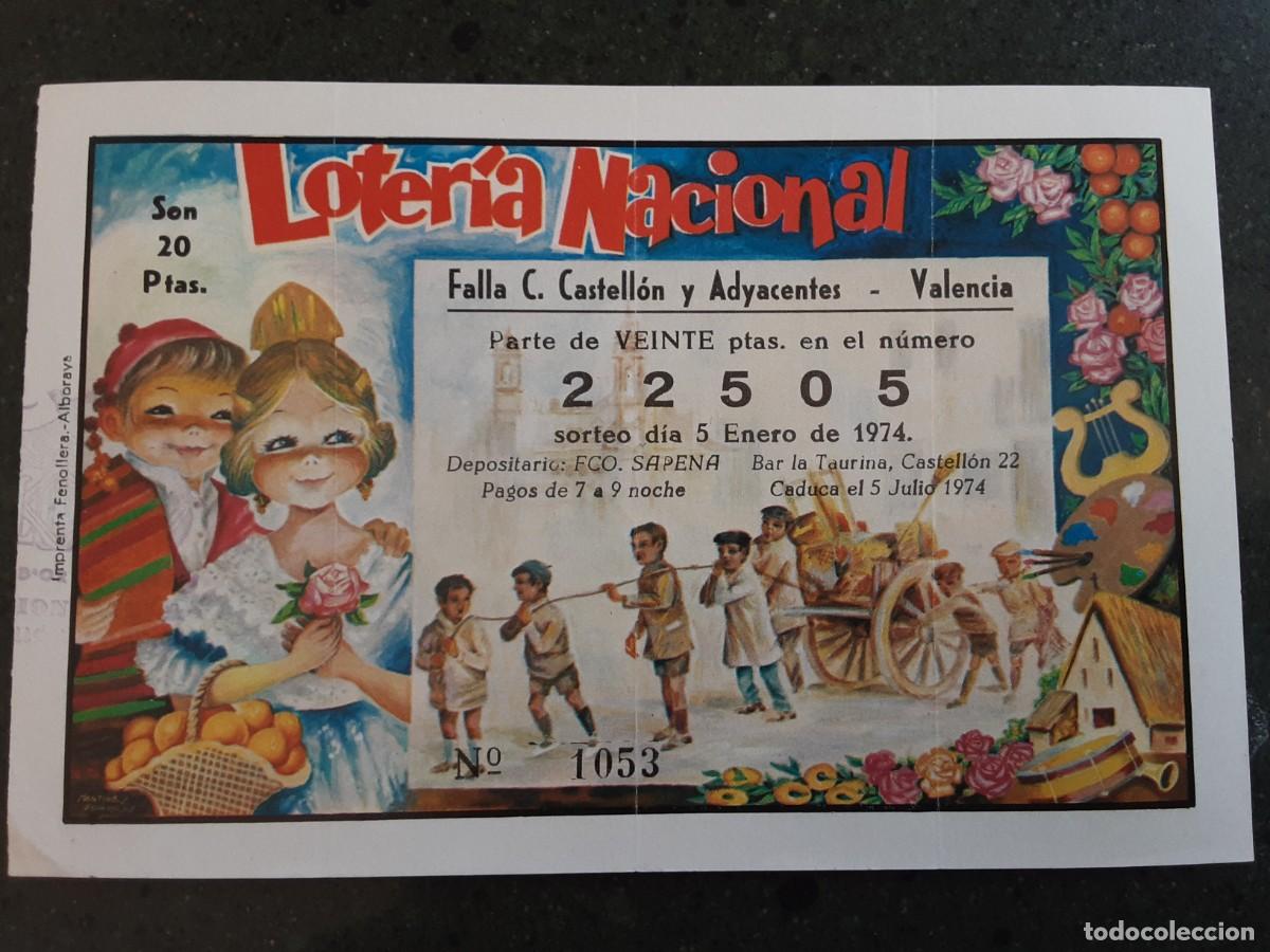 National Spanish Lottery: LOTERIA NACIONAL SORTEO 5 DE ENERO DE 1974, ESCENAS TIPICAS VALENCIANAS.