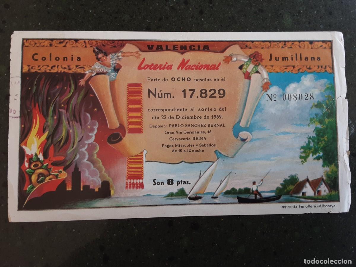 National Spanish Lottery: LOTERIA NACIONAL SORTEO 22 DE DICIEMBRE DE 1969, ESCENAS TIPICAS VALENCIANAS.