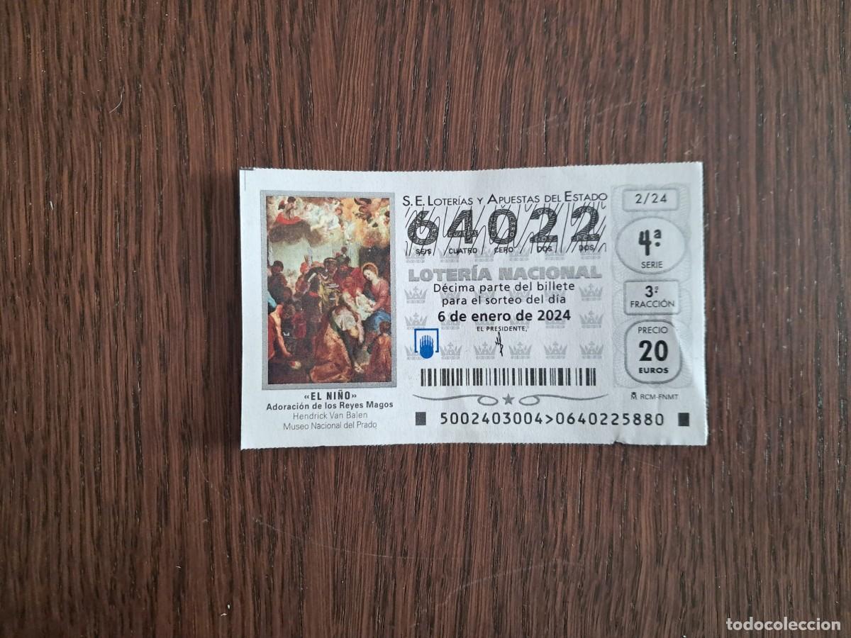 National Spanish Lottery: d&eacute;cimo de loter&iacute;a nacional de d&iacute;a 06-01-24, sorteo extra del ni&ntilde;o, 2/24