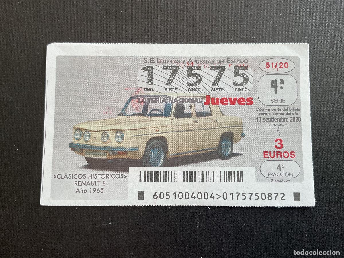 National Spanish Lottery: DECIMO LOTERIA JUEVES N&ordm; 17575 SORTEO 51 A&Ntilde;O 2020.