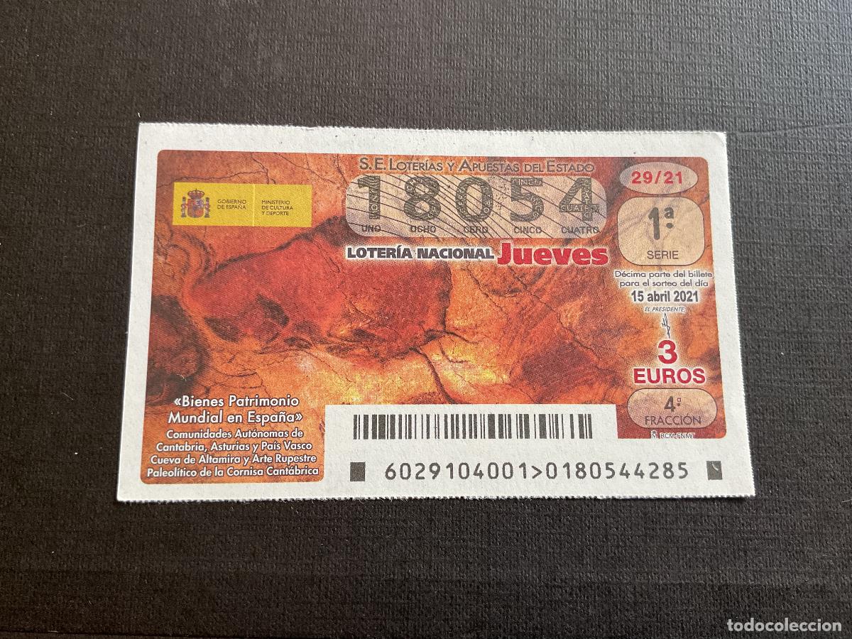 Nationale spanische Lotterie: DECIMO LOTERIA JUEVES N&ordm; 18054 SORTEO 29 A&Ntilde;O 2021