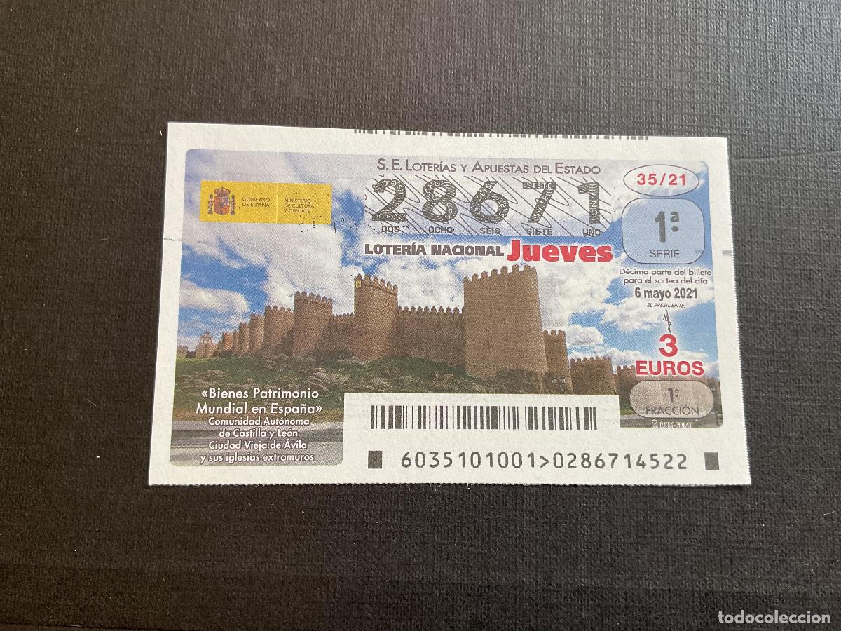 National Spanish Lottery: DECIMO LOTERIA JUEVES N&ordm; 28671 SORTEO 35 A&Ntilde;O 2021