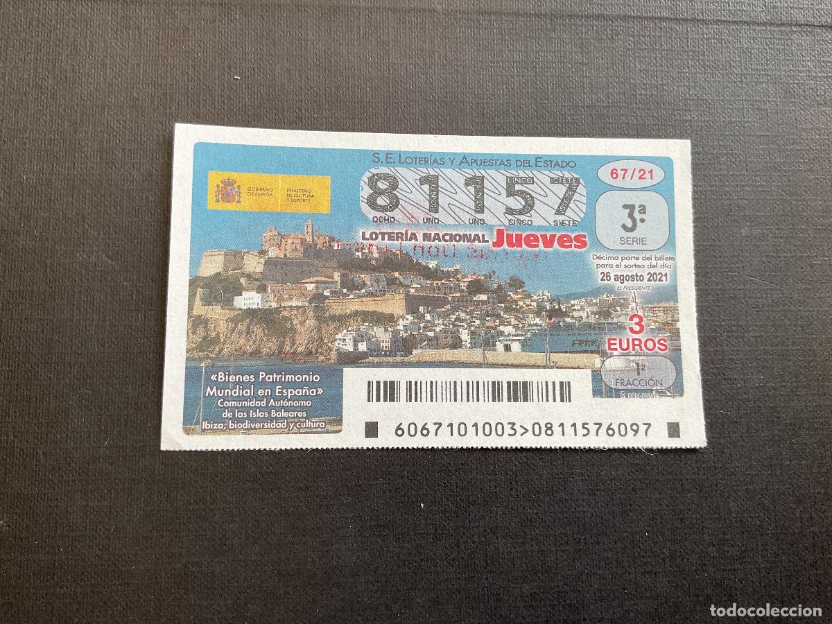Loterie Nationale: DECIMO LOTERIA JUEVES N&ordm; 81157 SORTEO 67 A&Ntilde;O 2021.
