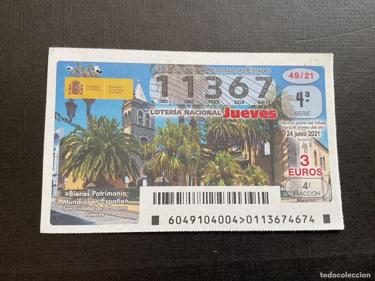 Loterie Nationale: DECIMO LOTERIA JUEVES N&ordm; 11367 SORTEO 49 A&Ntilde;O 2021. PEQUE&Ntilde;OS AGUJEROS DE GRAPADORA