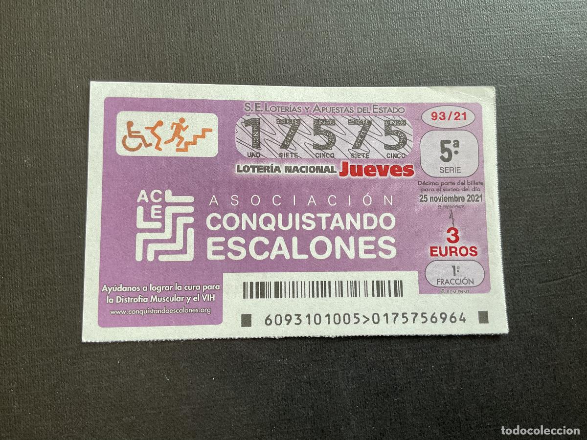 National Spanish Lottery: DECIMO LOTERIA JUEVES N&ordm; 17575 SORTEO 93 A&Ntilde;O 2021