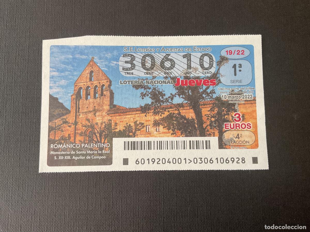 National Spanish Lottery: DECIMO LOTERIA JUEVES N&ordm; 30610 SORTEO 19 A&Ntilde;O 2022