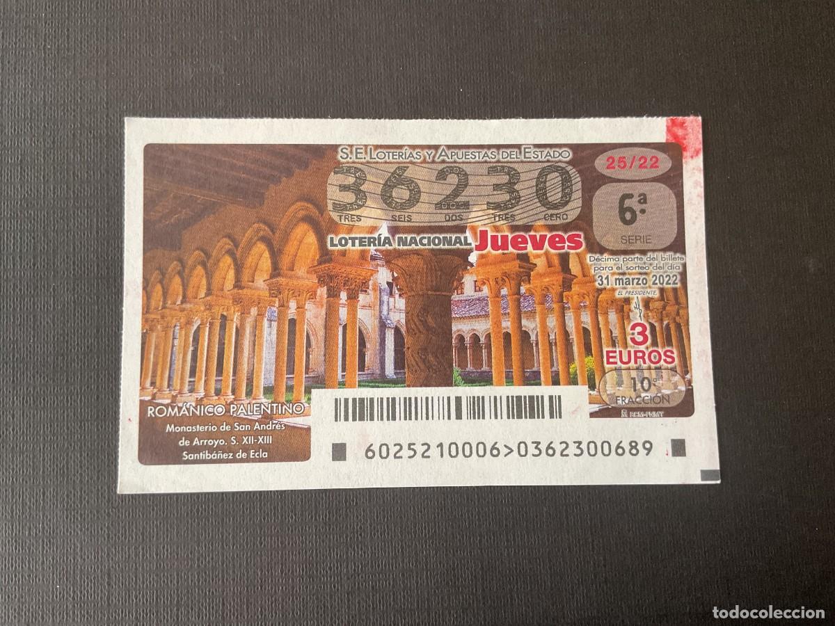 Loterie Nationale: DECIMO LOTERIA JUEVES N&ordm; 36230 SORTEO 25 A&Ntilde;O 2022