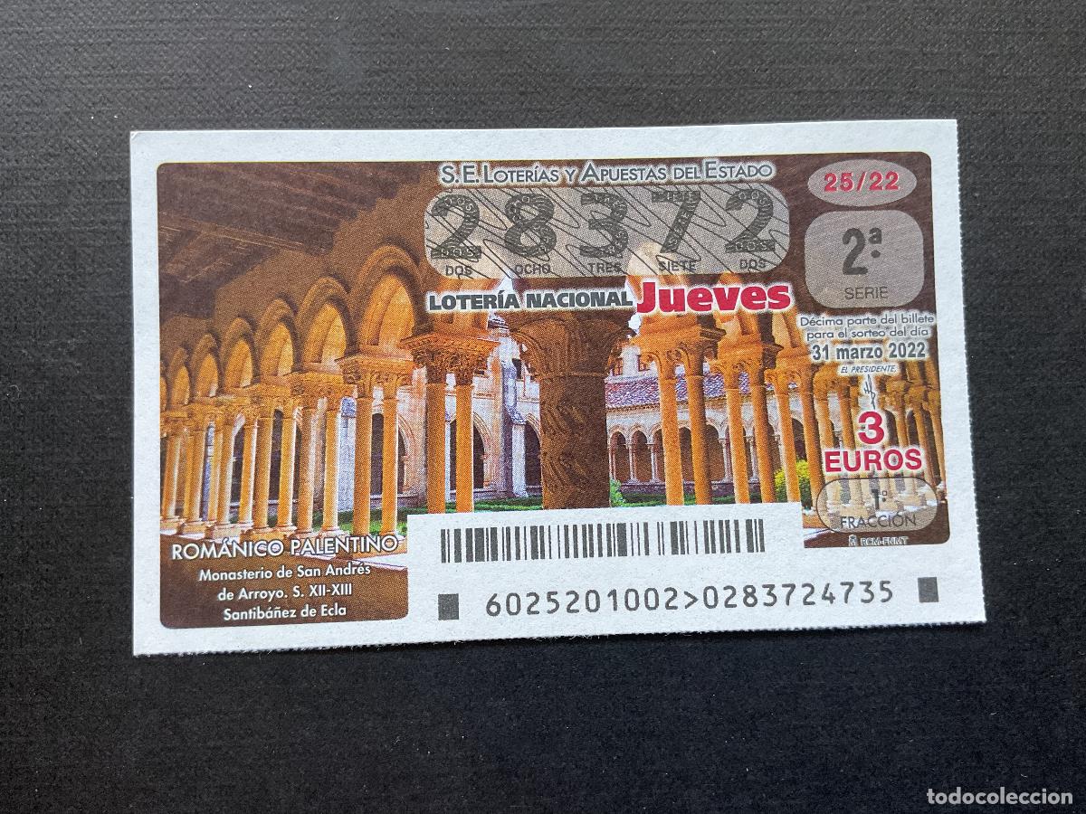 Loterie Nationale: DECIMO LOTERIA JUEVES N&ordm; 28372 SORTEO 25 A&Ntilde;O 2022
