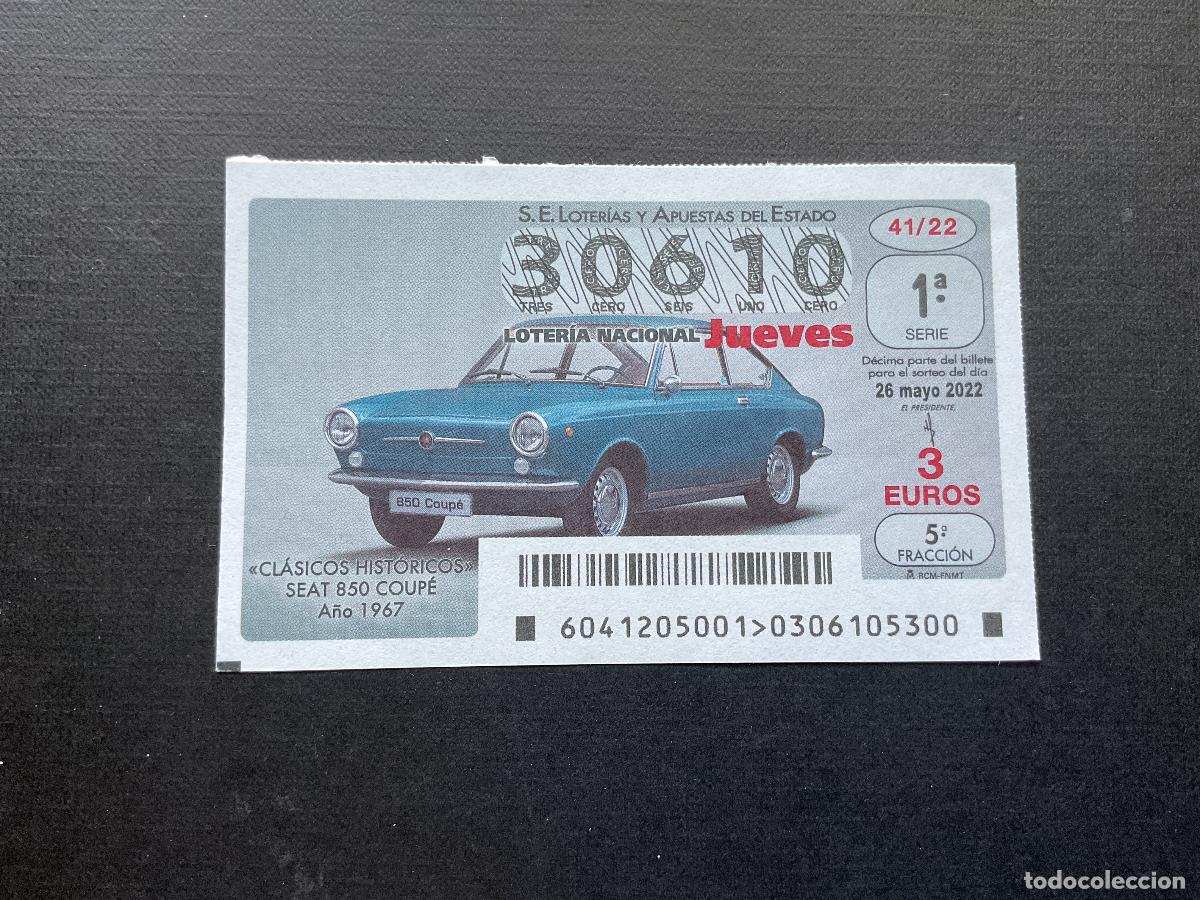 Nationale spanische Lotterie: DECIMO LOTERIA JUEVES N&ordm; 30610 SORTEO 41 A&Ntilde;O 2022