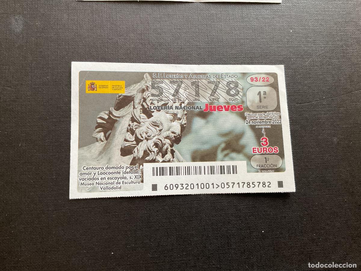 Loterie Nationale: DECIMO LOTERIA JUEVES N&ordm; 57178 SORTEO 93 A&Ntilde;O 2022