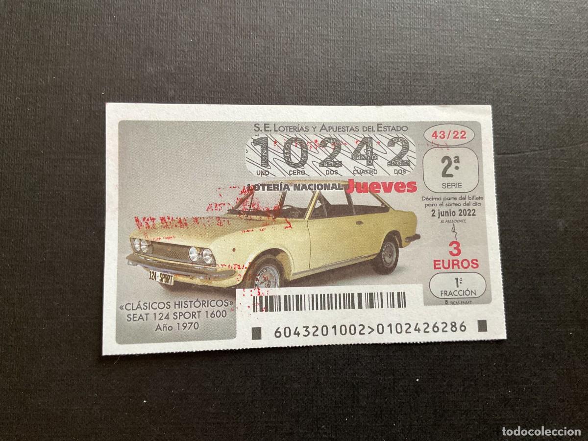 Loterie Nationale: DECIMO LOTERIA JUEVES N&ordm; 10242 SORTEO 43 A&Ntilde;O 2022