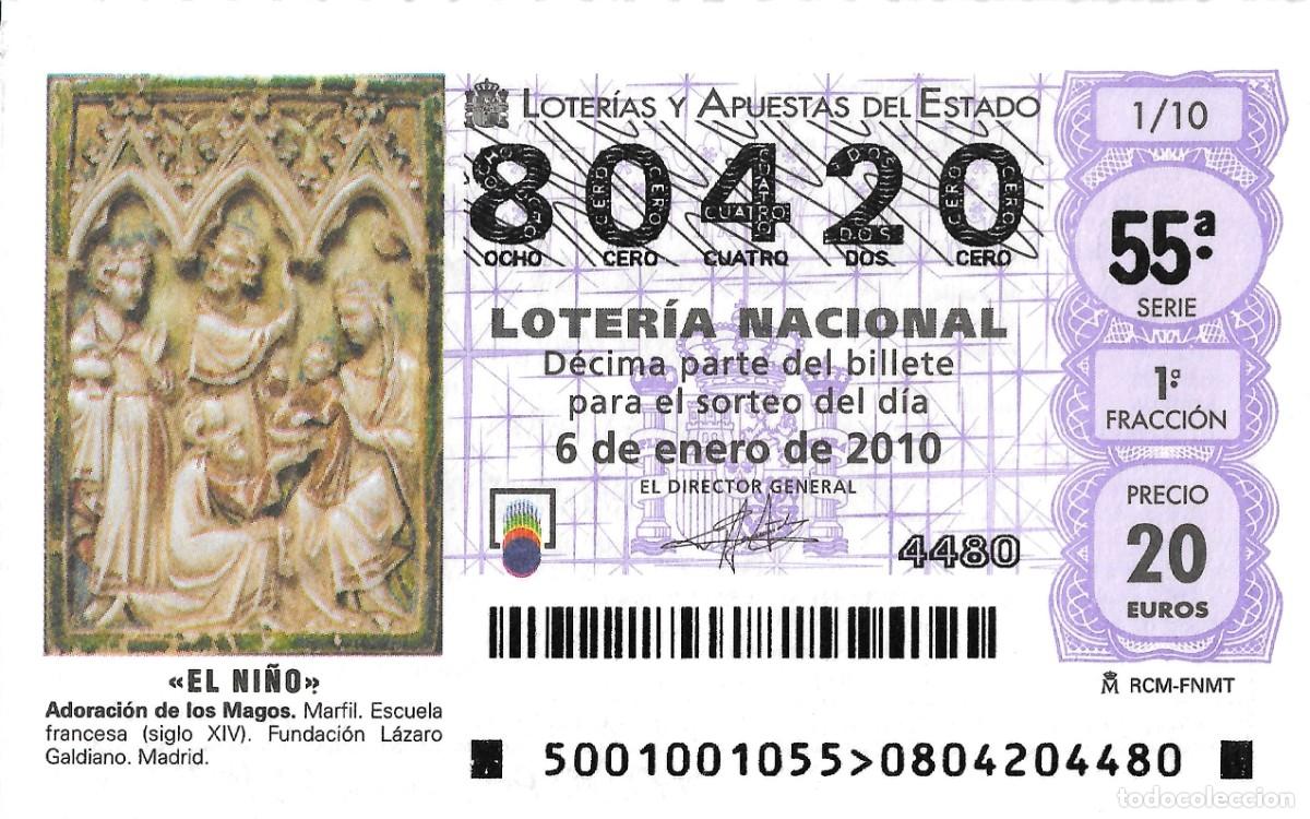 Nationale spanische Lotterie: DECIMO DE LOTERIA DEL NI&Ntilde;O, PARA EL 6-01-2010