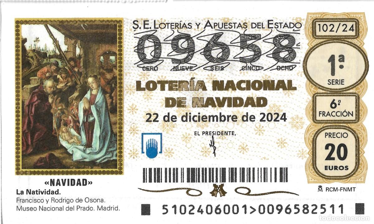 Nationale spanische Lotterie: DECIMO DE LOTERIA DE NAVIDAD PARA EL 22-12-2024