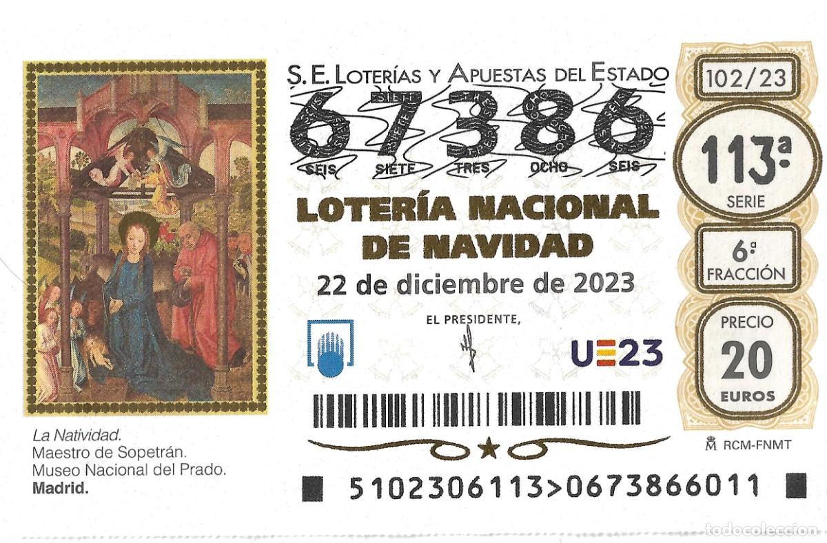 Nationale spanische Lotterie: DECIMO DE LOTERIA DE NAVIDAD PARA EL 22-12-2023