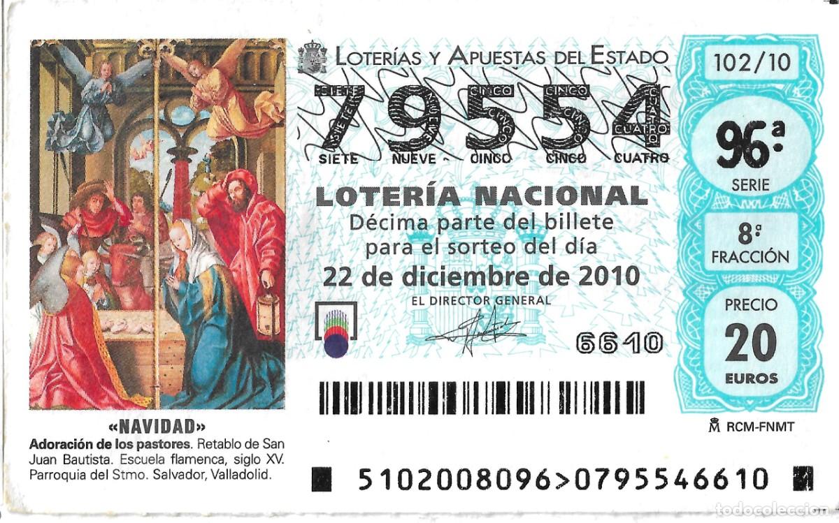 Nationale spanische Lotterie: DECIMO DE LOTERIA DE NAVIDAD PARA EL 22-12-2010