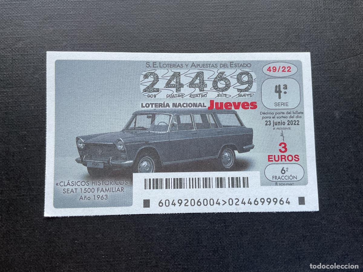 Nationale spanische Lotterie: DECIMO LOTERIA JUEVES N&ordm; 24469 SORTEO 49 A&Ntilde;O 2022