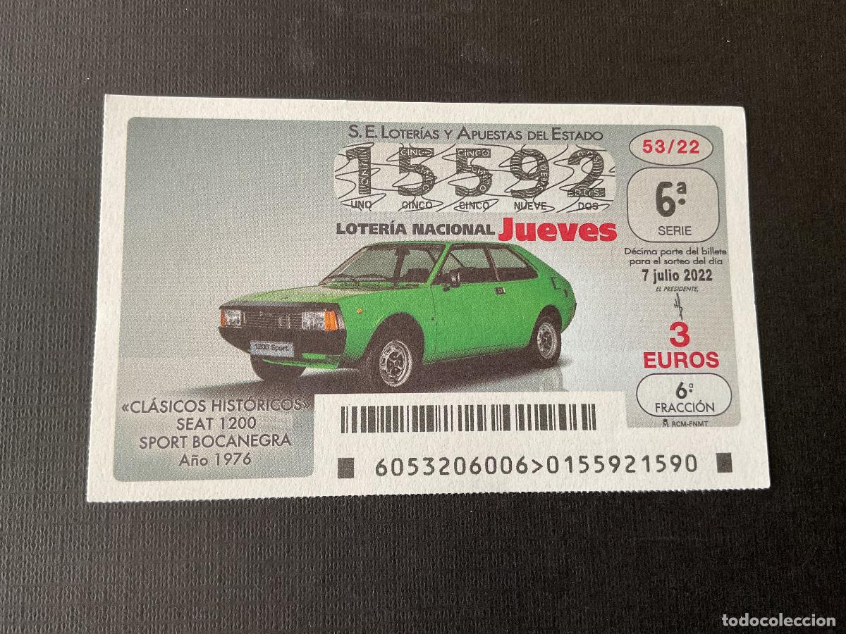 Loterie Nationale: DECIMO LOTERIA JUEVES N&ordm; 15592 SORTEO 53 A&Ntilde;O 2022