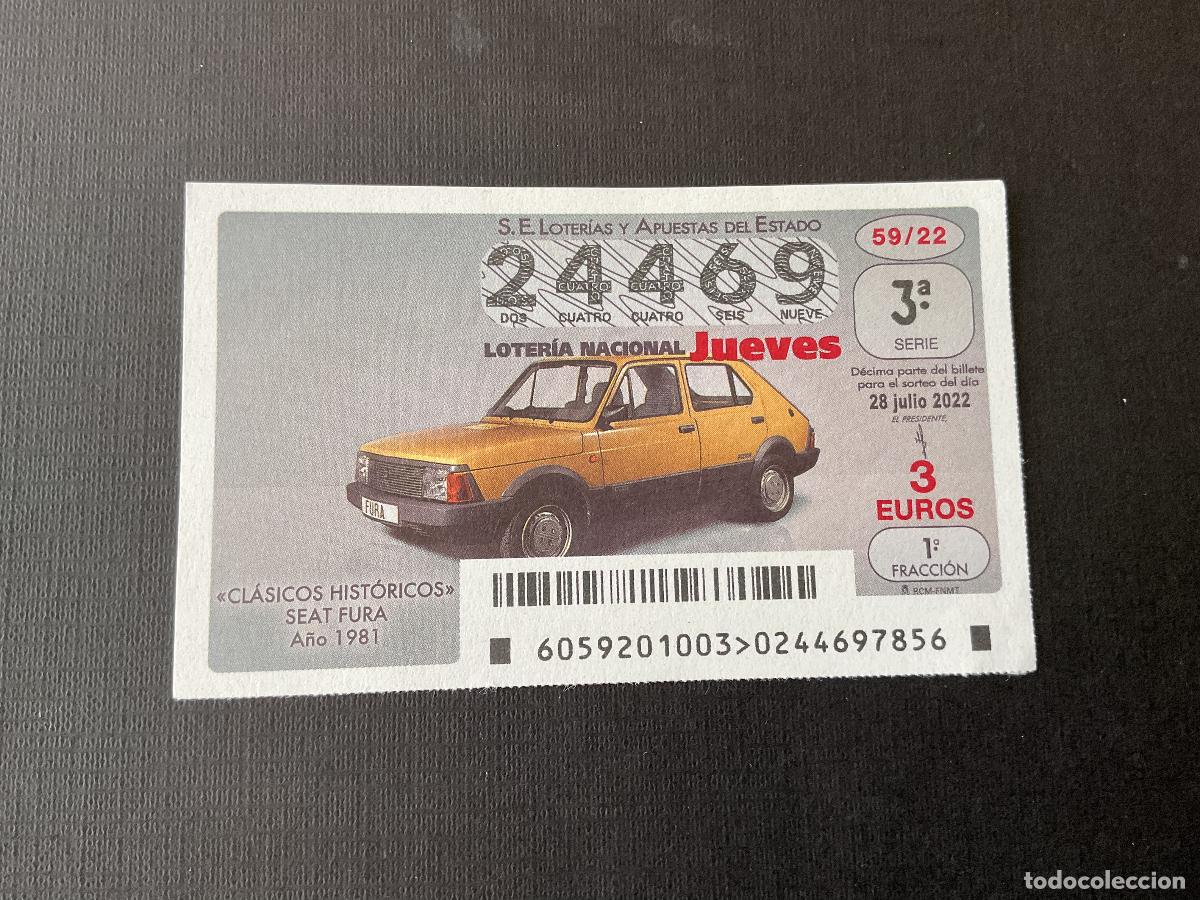 Nationale spanische Lotterie: DECIMO LOTERIA JUEVES N&ordm; 24469 SORTEO 59 A&Ntilde;O 2022