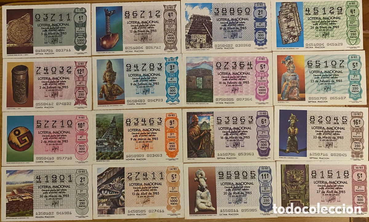 Lotaria Nacional: Loter&iacute;a nacional 1985