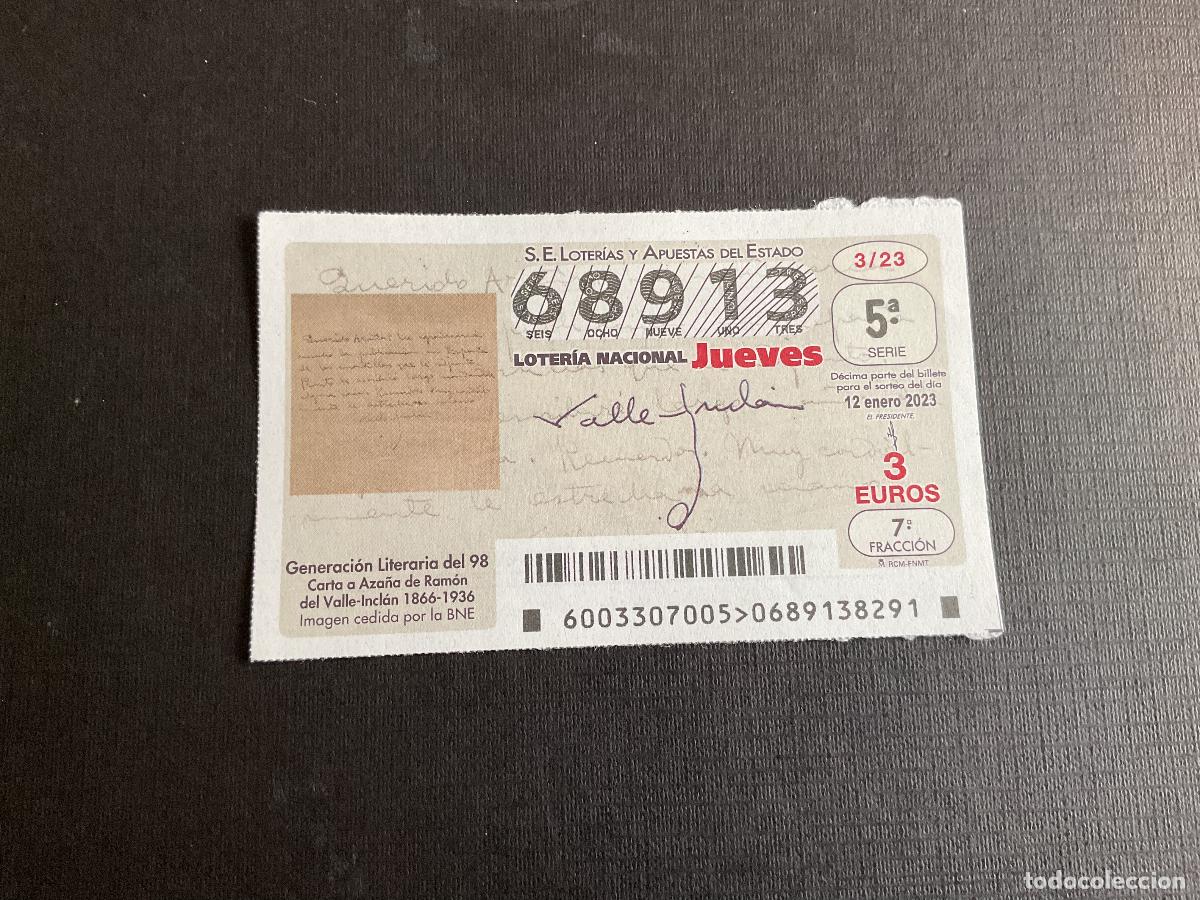 Lotaria Nacional: DECIMO LOTERIA JUEVES N&ordm; 68913 SORTEO 03 A&Ntilde;O 2023