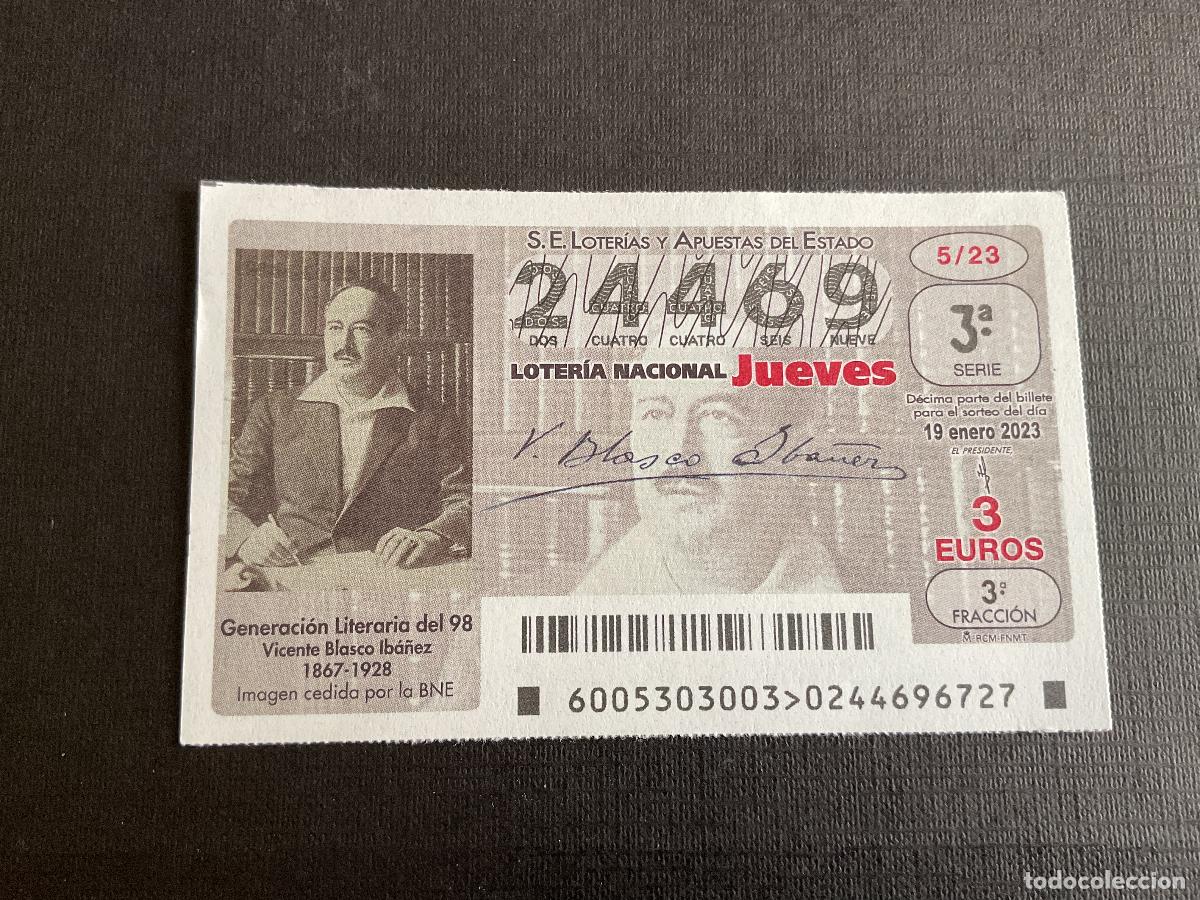 Lotaria Nacional: DECIMO LOTERIA JUEVES N&ordm; 24469 SORTEO 05 A&Ntilde;O 2023