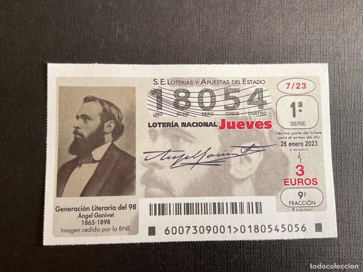 National Spanish Lottery: DECIMO LOTERIA JUEVES N&ordm; 18054 SORTEO 07 A&Ntilde;O 2023