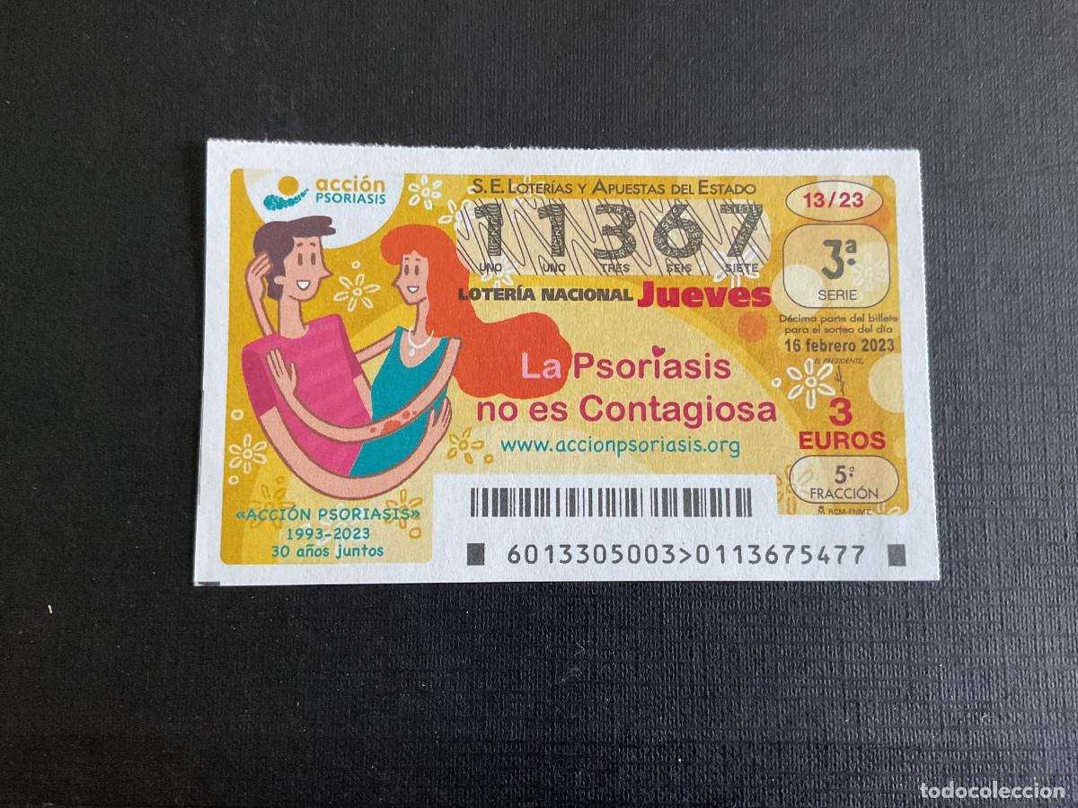 National Spanish Lottery: DECIMO LOTERIA JUEVES N&ordm; 11367 SORTEO 13 A&Ntilde;O 2023
