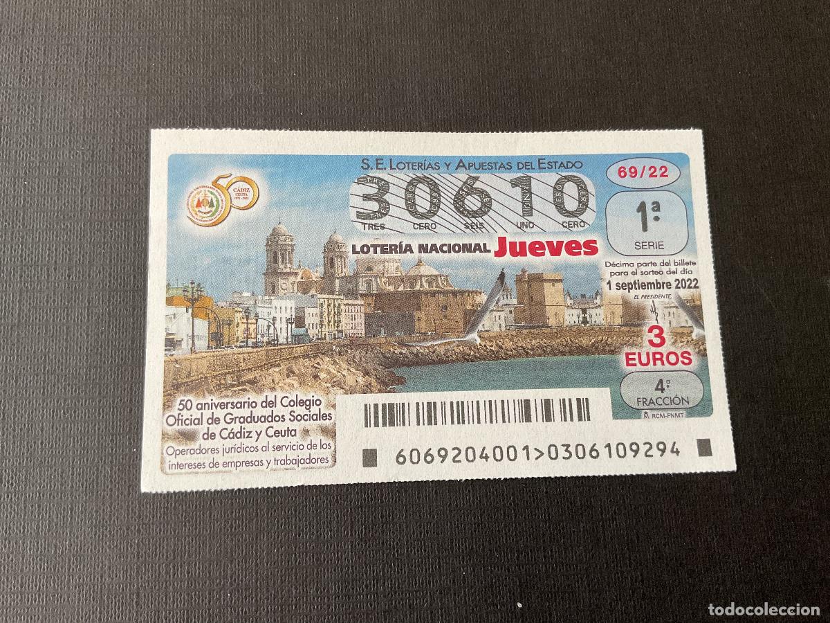 National Spanish Lottery: DECIMO LOTERIA JUEVES N&ordm; 30610 SORTEO 69 A&Ntilde;O 2022