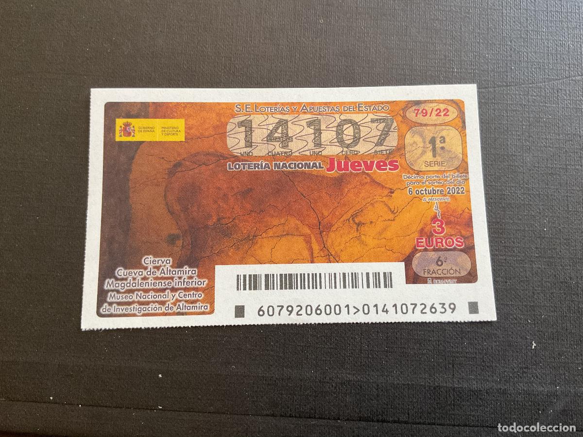 National Spanish Lottery: DECIMO LOTERIA JUEVES N&ordm; 14107 SORTEO 79 A&Ntilde;O 2022.