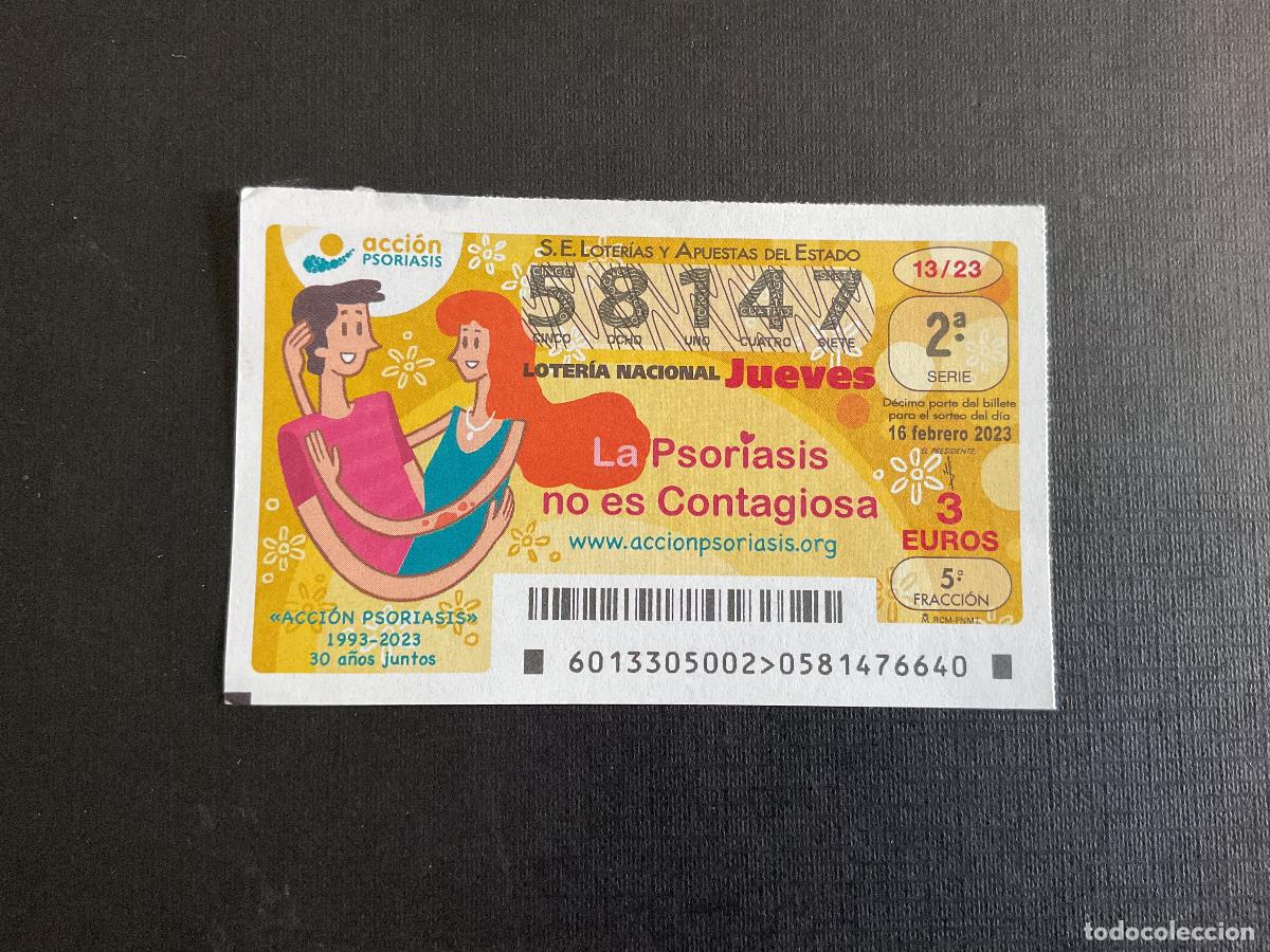 National Spanish Lottery: DECIMO LOTERIA JUEVES N&ordm; 58147 SORTEO 13 A&Ntilde;O 2023