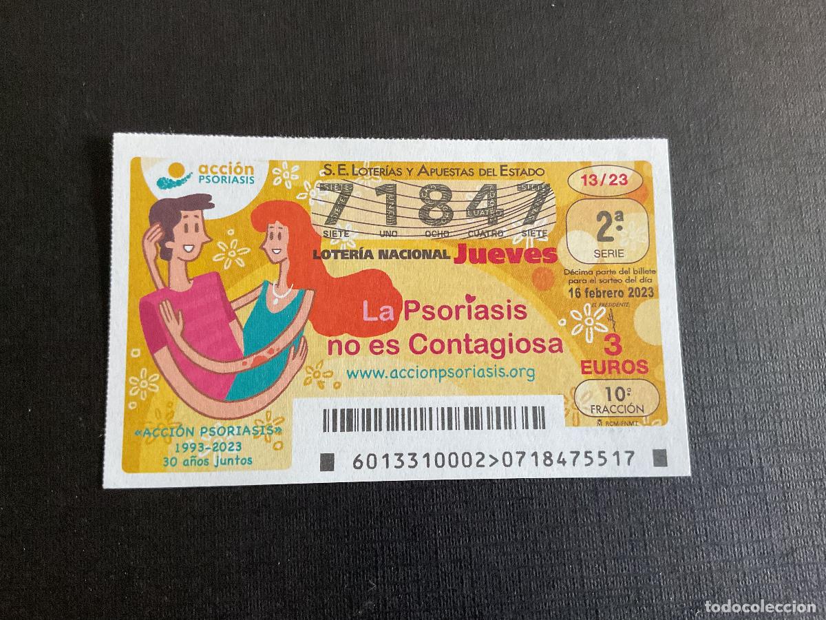 National Spanish Lottery: DECIMO LOTERIA JUEVES N&ordm; 71847 SORTEO 13 A&Ntilde;O 2023
