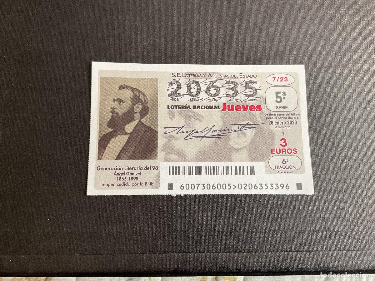 National Spanish Lottery: DECIMO LOTERIA N&ordm; 20635 SORTEO 07 A&Ntilde;O 2023