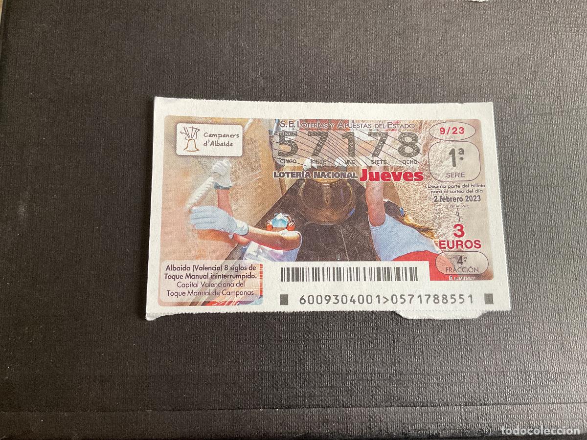 National Spanish Lottery: DECIMO LOTERIA N&ordm; 57178 SORTEO 09 A&Ntilde;O 2023