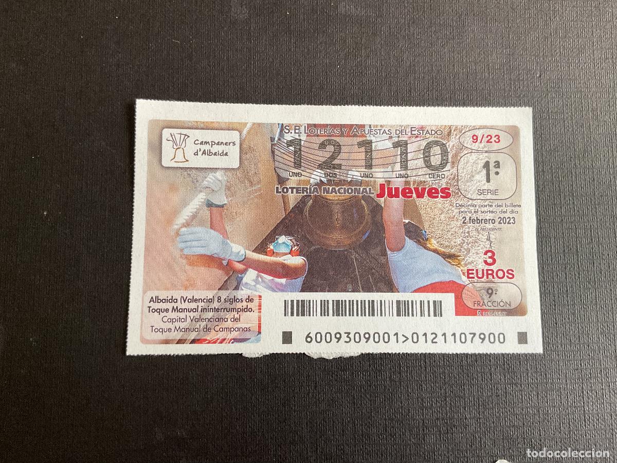 National Spanish Lottery: DECIMO LOTERIA N&ordm; 12110 SORTEO 09 A&Ntilde;O 2023