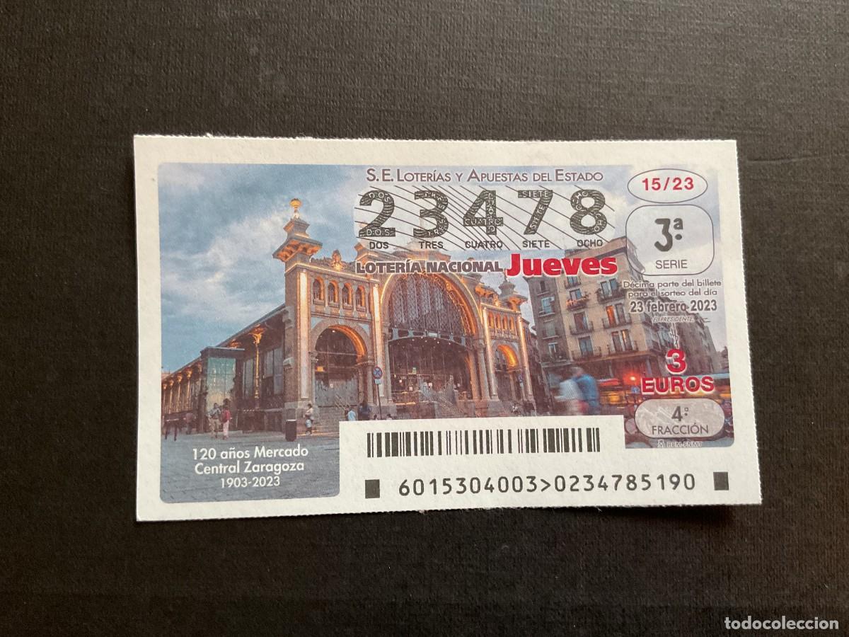 National Spanish Lottery: DECIMO LOTERIA N&ordm; 23478 SORTEO 15 A&Ntilde;O 2023