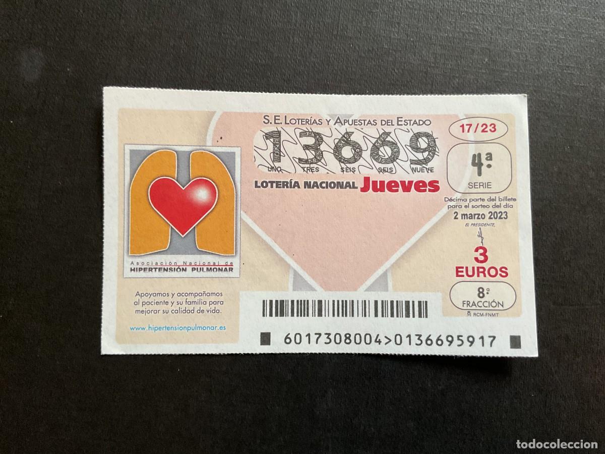 National Spanish Lottery: DECIMO LOTERIA N&ordm; 13669 SORTEO 17 A&Ntilde;O 2023