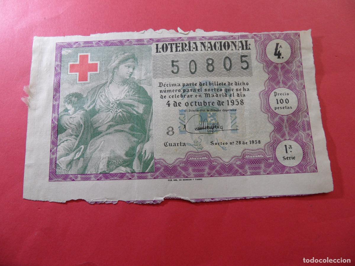 Nationale spanische Lotterie: REF: LL-1234 - COLECCION ref: COLTR1 CAPICUA 50805 LOTER HERMANA DO&Ntilde;A MANOLITA MADRID 4 OCTUBRE 1958