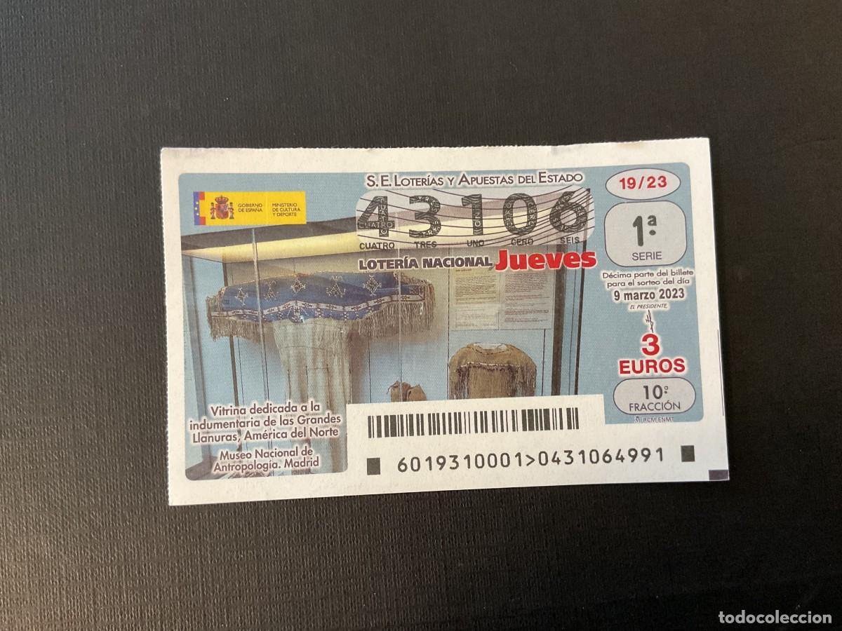 Nationale spanische Lotterie: DECIMO LOTERIA JUEVES 43106 SORTEO 19 A&Ntilde;O 2023