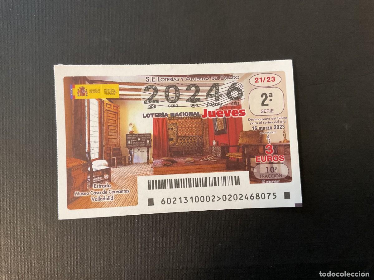 Nationale spanische Lotterie: DECIMO LOTERIA JUEVES 20246 SORTEO 21 A&Ntilde;O 2023