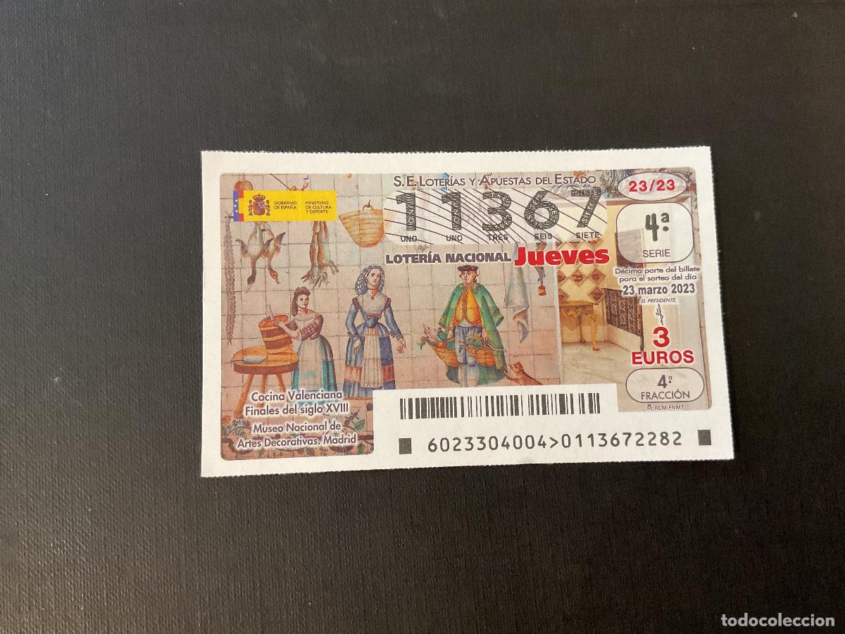 Nationale spanische Lotterie: DECIMO LOTERIA JUEVES 11367 SORTEO 23 A&Ntilde;O 2023