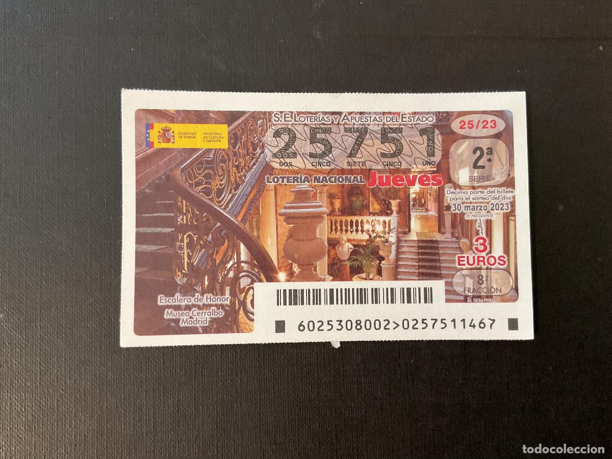 Nationale spanische Lotterie: DECIMO LOTERIA JUEVES 25751 SORTEO 25 A&Ntilde;O 2023