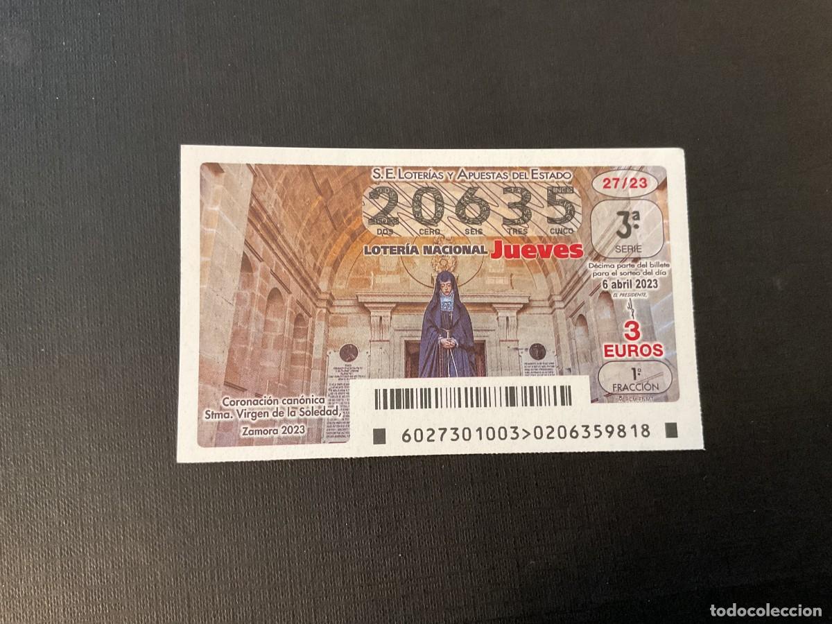 Nationale spanische Lotterie: DECIMO LOTERIA JUEVES 20635 SORTEO 27 A&Ntilde;O 2023