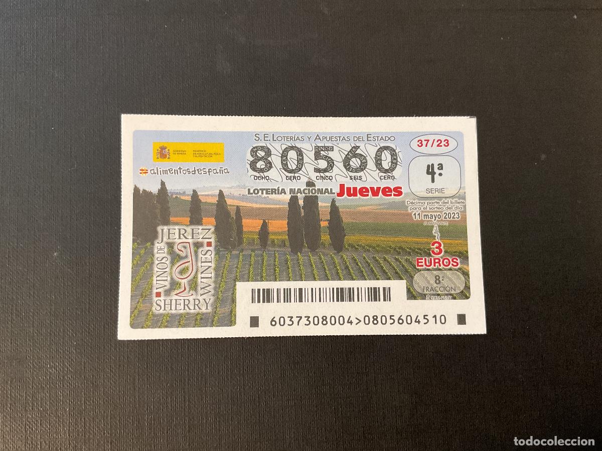 Nationale spanische Lotterie: DECIMO LOTERIA JUEVES 80560 SORTEO 37 A&Ntilde;O 2023