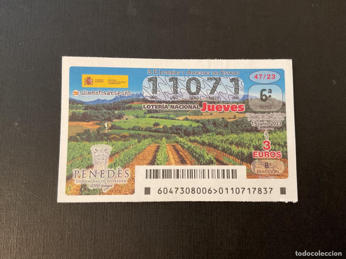 Nationale spanische Lotterie: DECIMO LOTERIA JUEVES 11071 SORTEO 47 A&Ntilde;O 2023