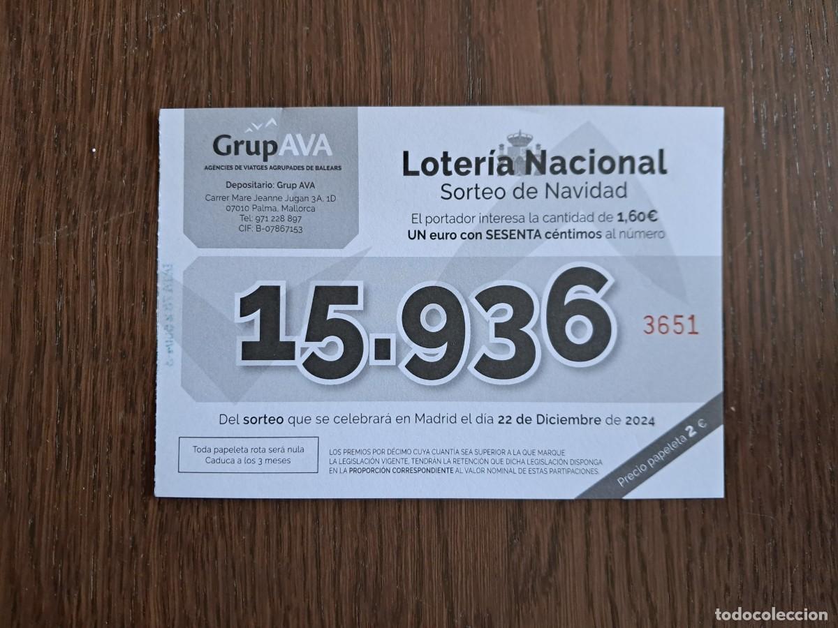 Nationale spanische Lotterie: participaci&oacute;n de loter&iacute;a de navidad, grup ava, ag&egrave;ncies de viatges, a&ntilde;o 2024.