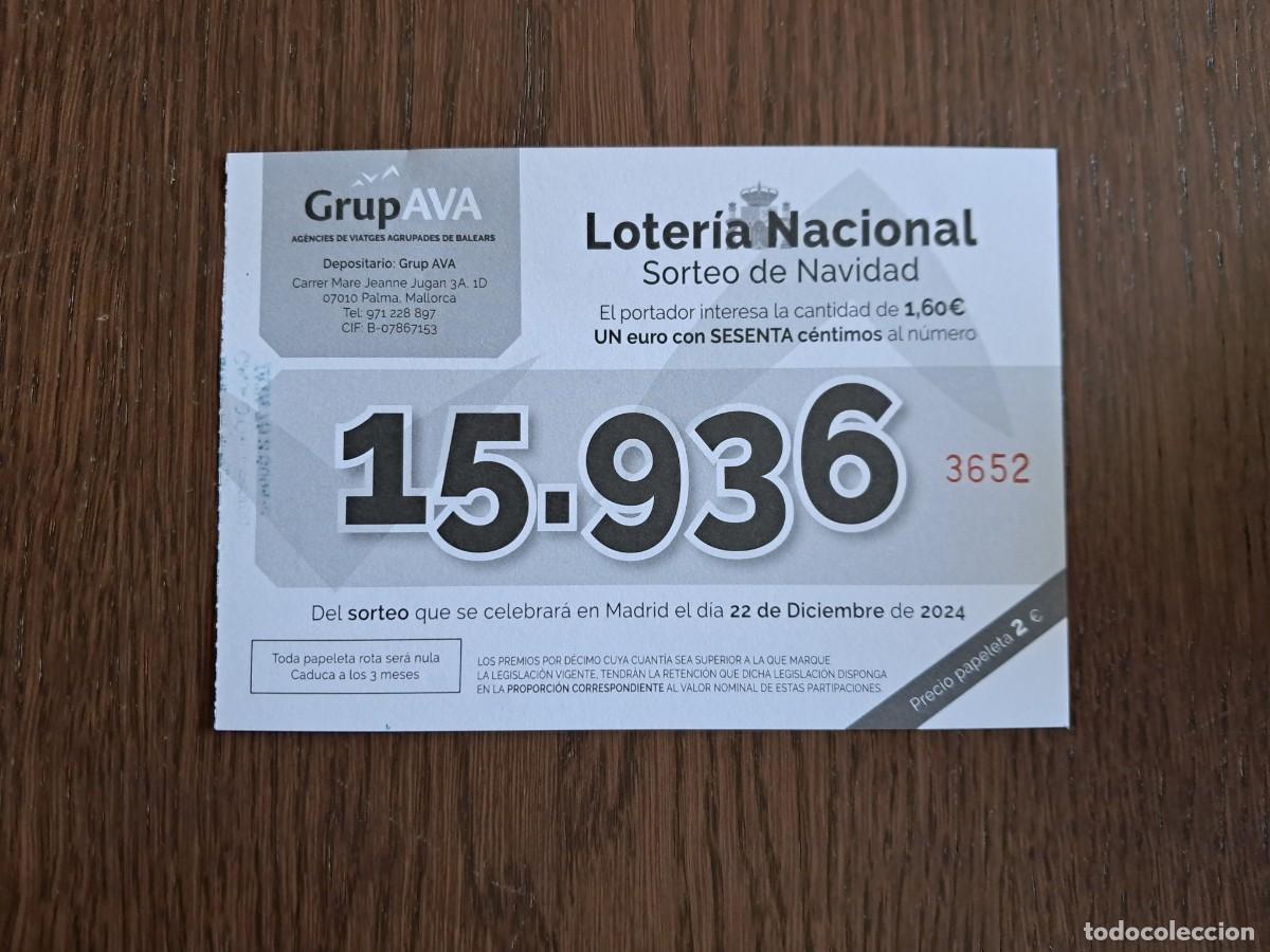 Nationale spanische Lotterie: participaci&oacute;n de loter&iacute;a de navidad, grup ava, ag&egrave;ncies de viatges, Palma de Mallorca, a&ntilde;o 2024