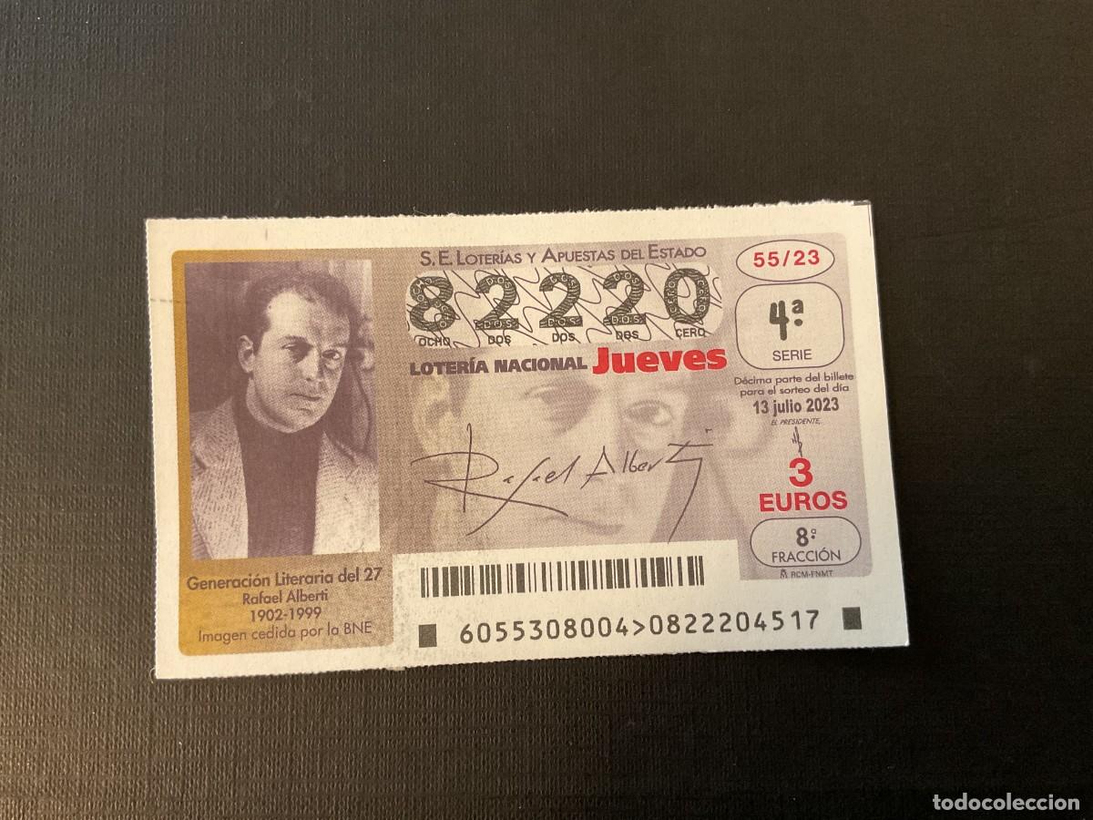 Nationale spanische Lotterie: DECIMO LOTERIA JUEVES N&ordm; 82220 SORTEO 55 A&Ntilde;O 2023